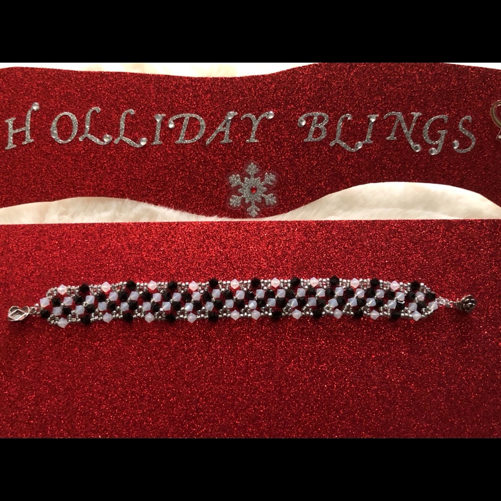 HANDMADE  3/4” SWAROVSKI CRYSTALS BRACELET